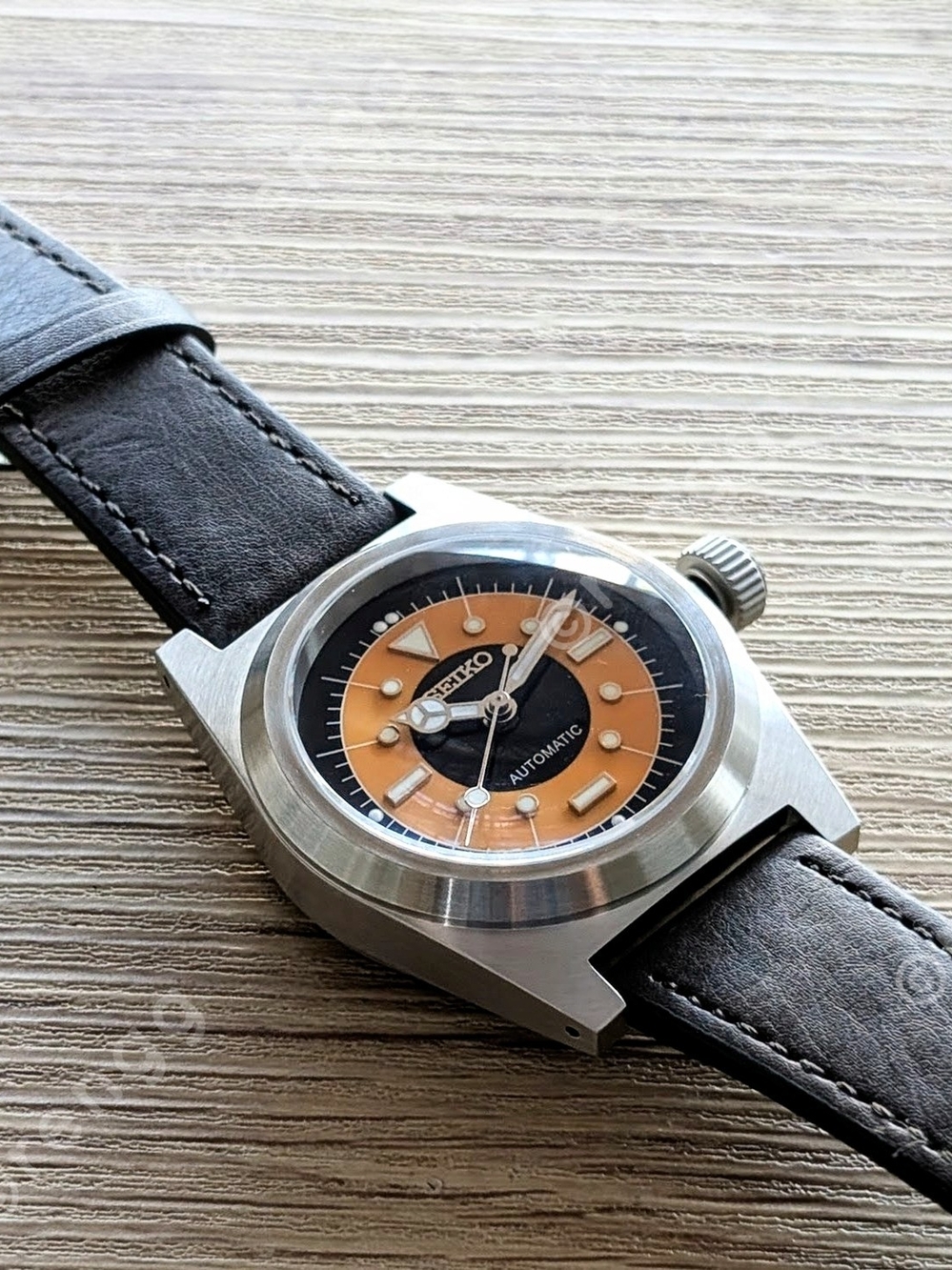 38mm DressWatch Seiko TMI VH31 "The Eye" Mod Watch Smooth Sweep Second Sapphire - Picture 10 of 12